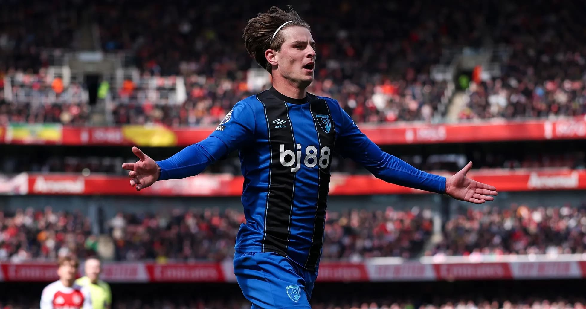 Player celebrating after scoring a goal during match Player celebrating after scoring a goal during match