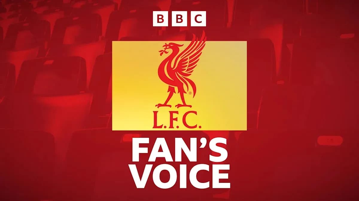 Liverpool FC logo with 'Fan's Voice' text Liverpool FC logo with 'Fan's Voice' text