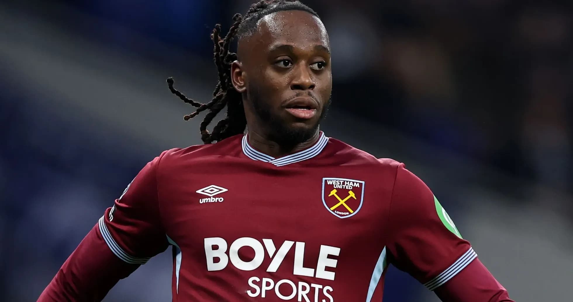 Player in West Ham United kit during match Player in West Ham United kit during match