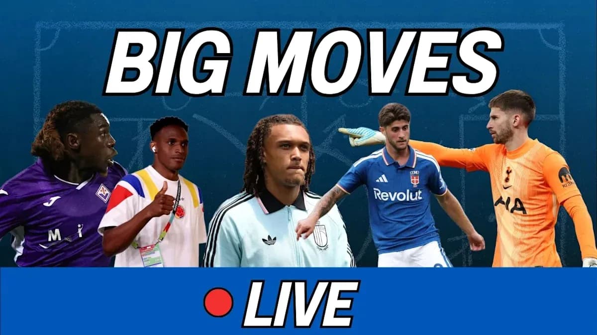 Players featured in transfer news graphic with text Players featured in transfer news graphic with text