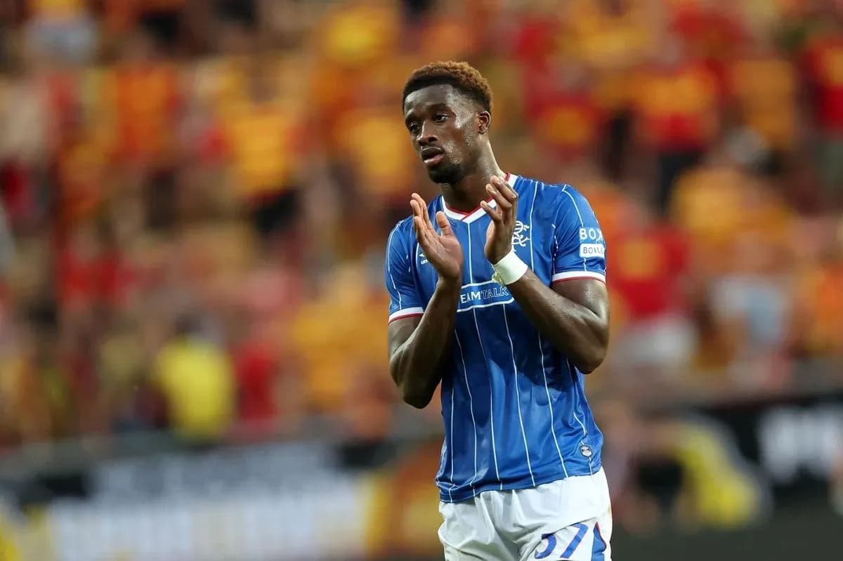 Rangers player applauding fans during match Rangers player applauding fans during match