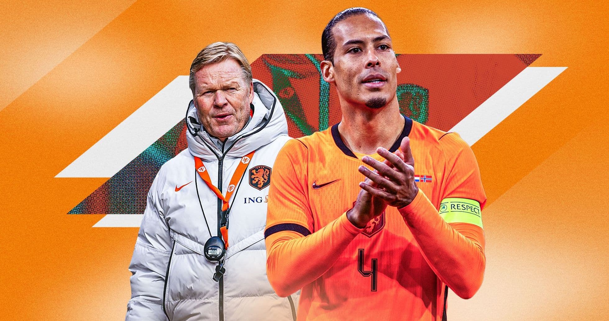 Coach and captain in Netherlands team colors Coach and captain in Netherlands team colors