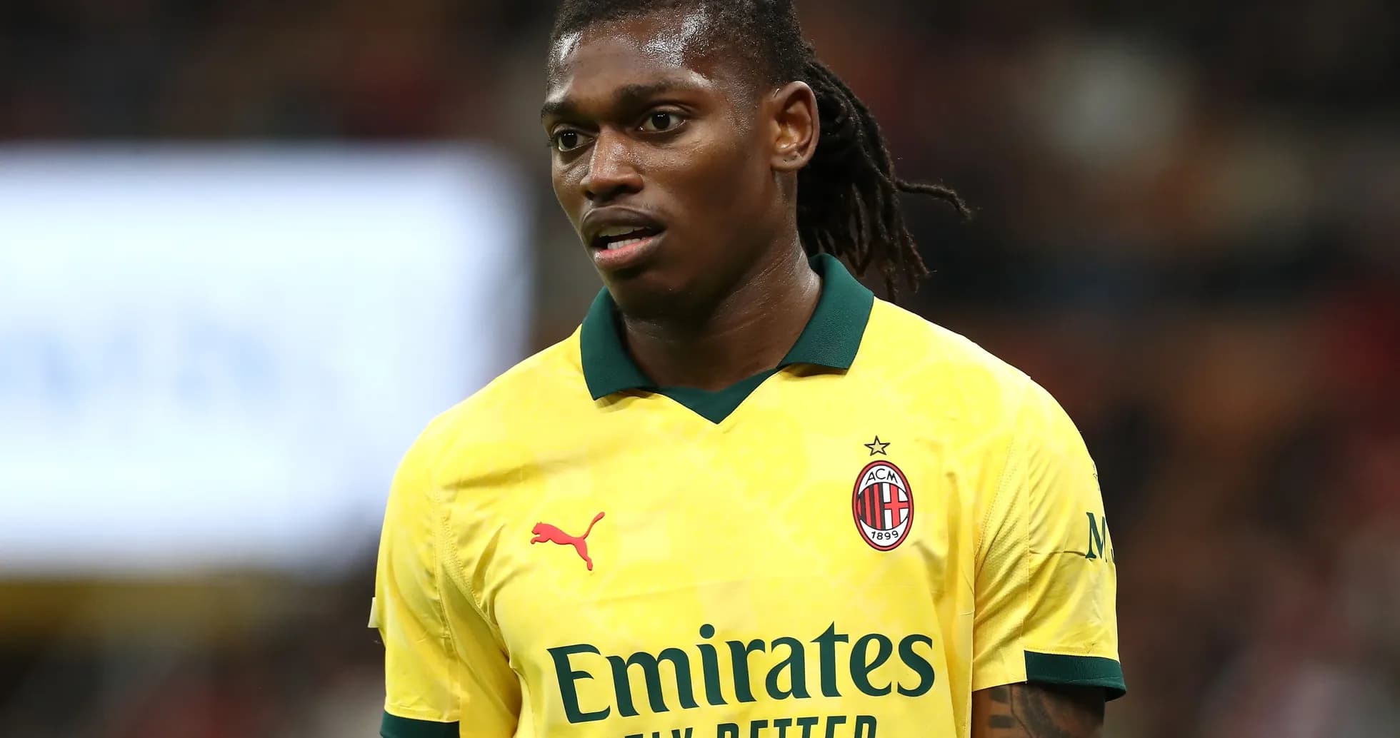 Player in AC Milan jersey during match Player in AC Milan jersey during match