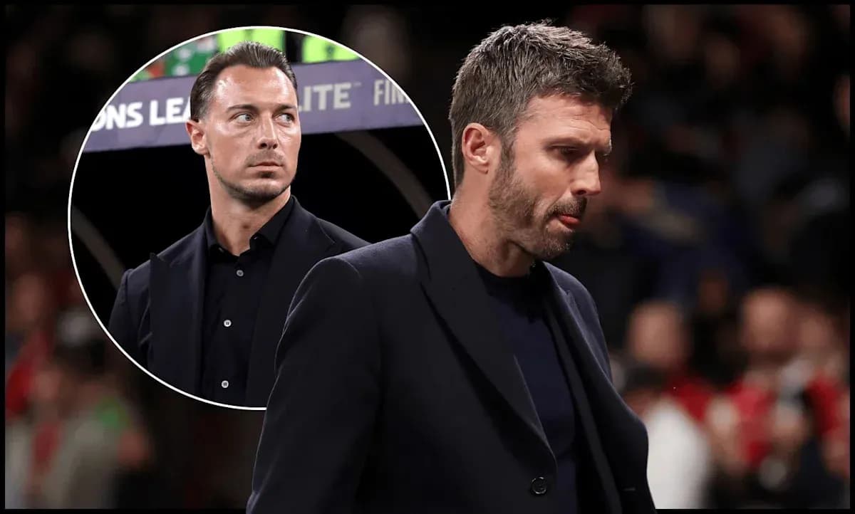 Two football managers on the sidelines during match Two football managers on the sidelines during match