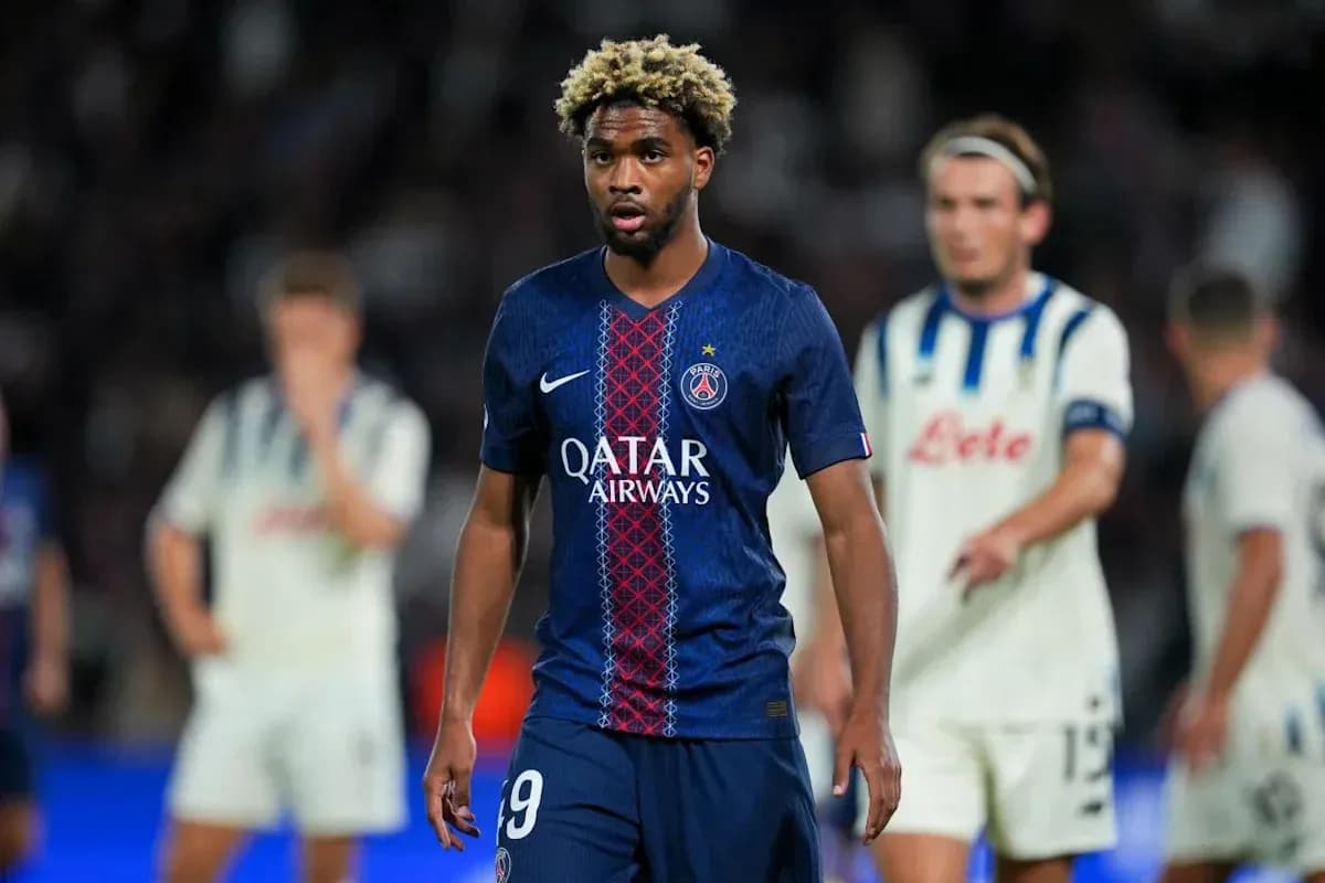 PSG player walking during match against Napoli PSG player walking during match against Napoli