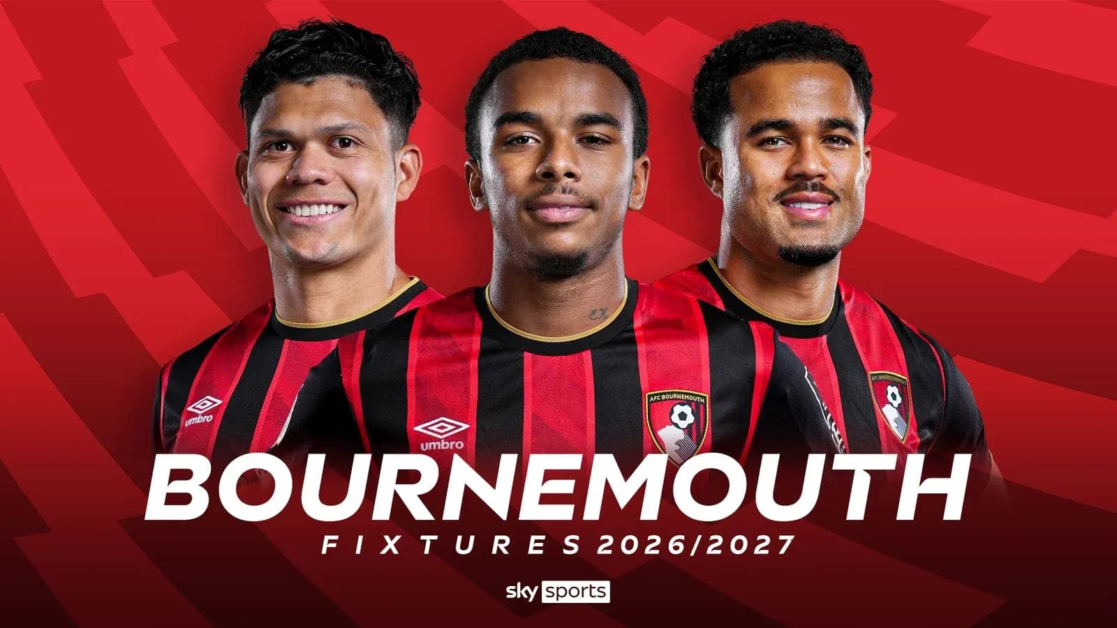 AFC Bournemouth players posing in team jerseys AFC Bournemouth players posing in team jerseys