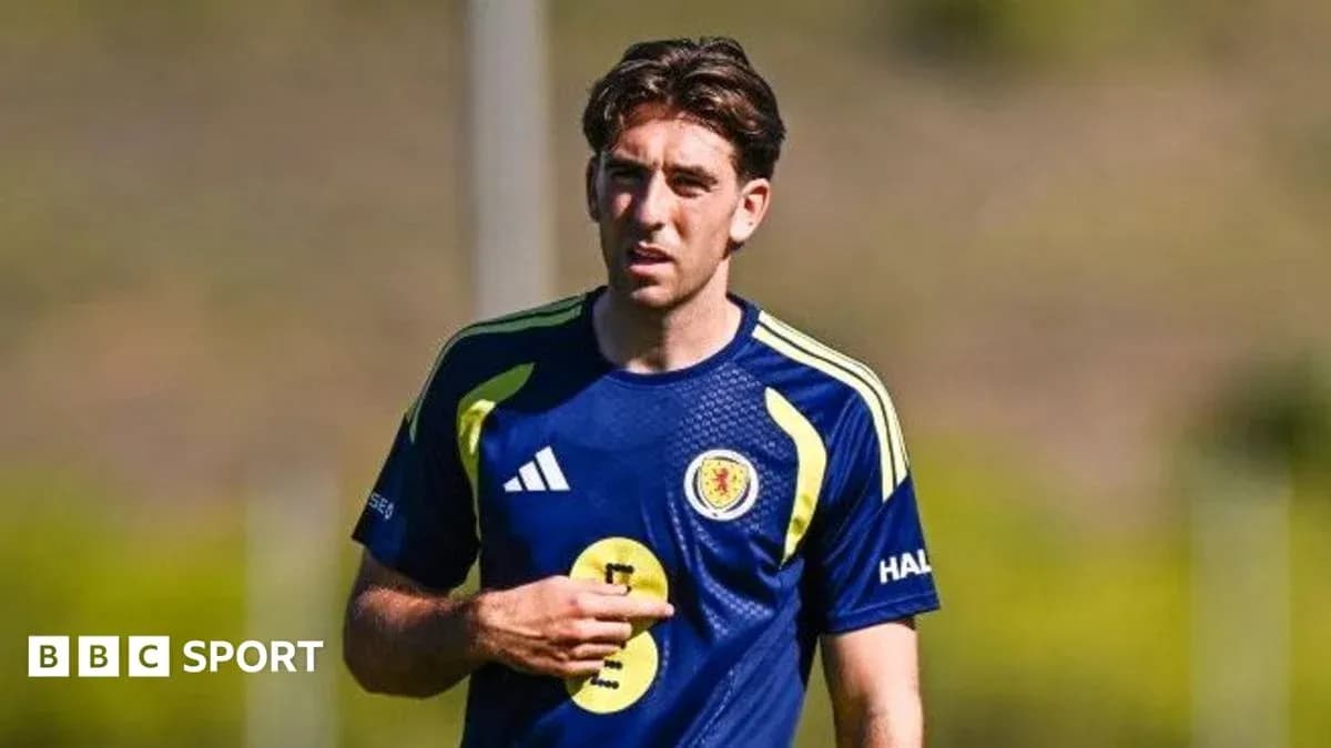 Player wearing Scotland training kit on the field Player wearing Scotland training kit on the field