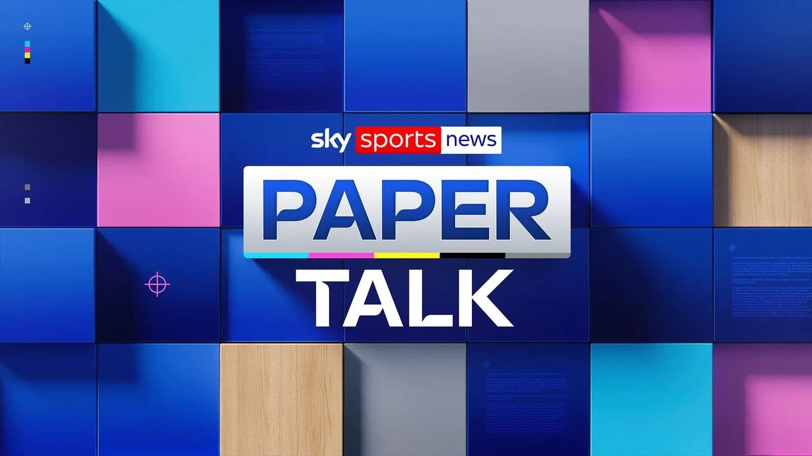 Sky Sports News Paper Talk graphic with colorful background Sky Sports News Paper Talk graphic with colorful background