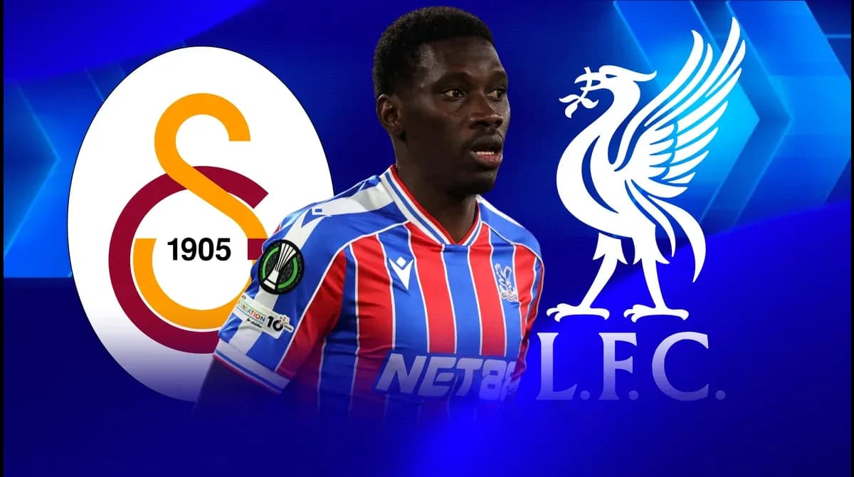 Player in jersey with Galatasaray and Liverpool logos Player in jersey with Galatasaray and Liverpool logos