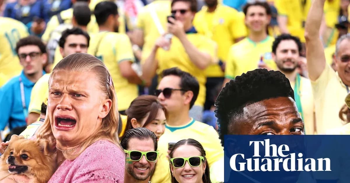 Fans in yellow jerseys celebrating at a match Fans in yellow jerseys celebrating at a match