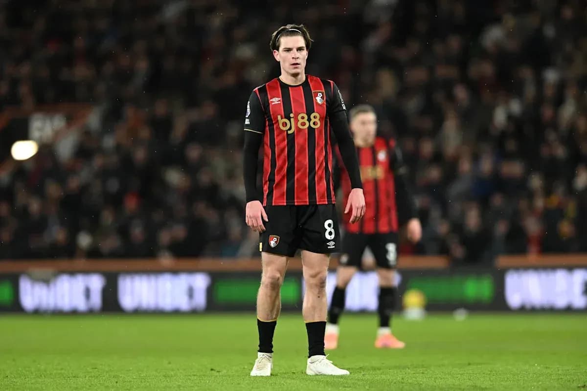 Bournemouth player standing on field during match Bournemouth player standing on field during match
