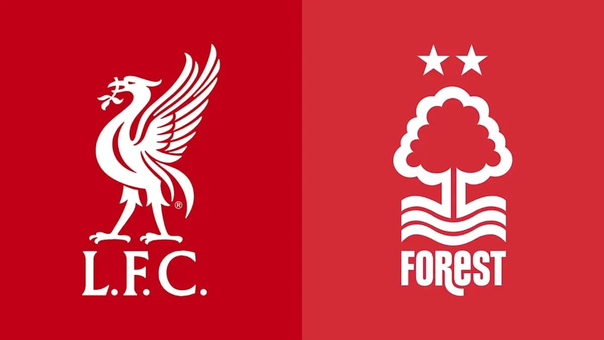 Logos of Liverpool FC and Nottingham Forest Logos of Liverpool FC and Nottingham Forest