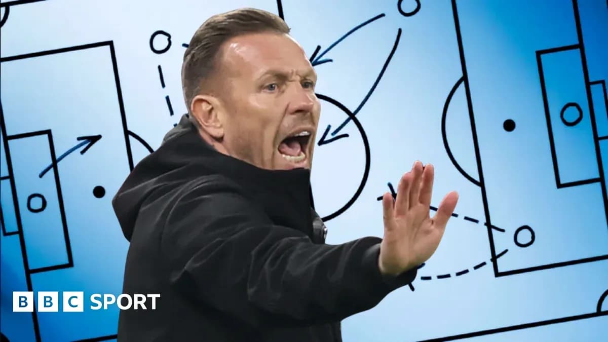 Coach giving instructions with tactical diagram in background Coach giving instructions with tactical diagram in background