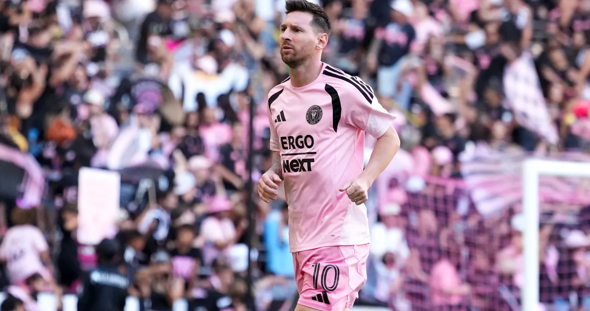 Lionel Messi running on the field during match Lionel Messi running on the field during match