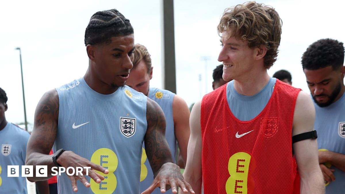 Two players talking during England training session Two players talking during England training session