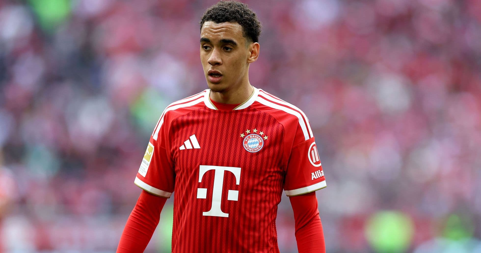 Player in Bayern Munich kit during match Player in Bayern Munich kit during match