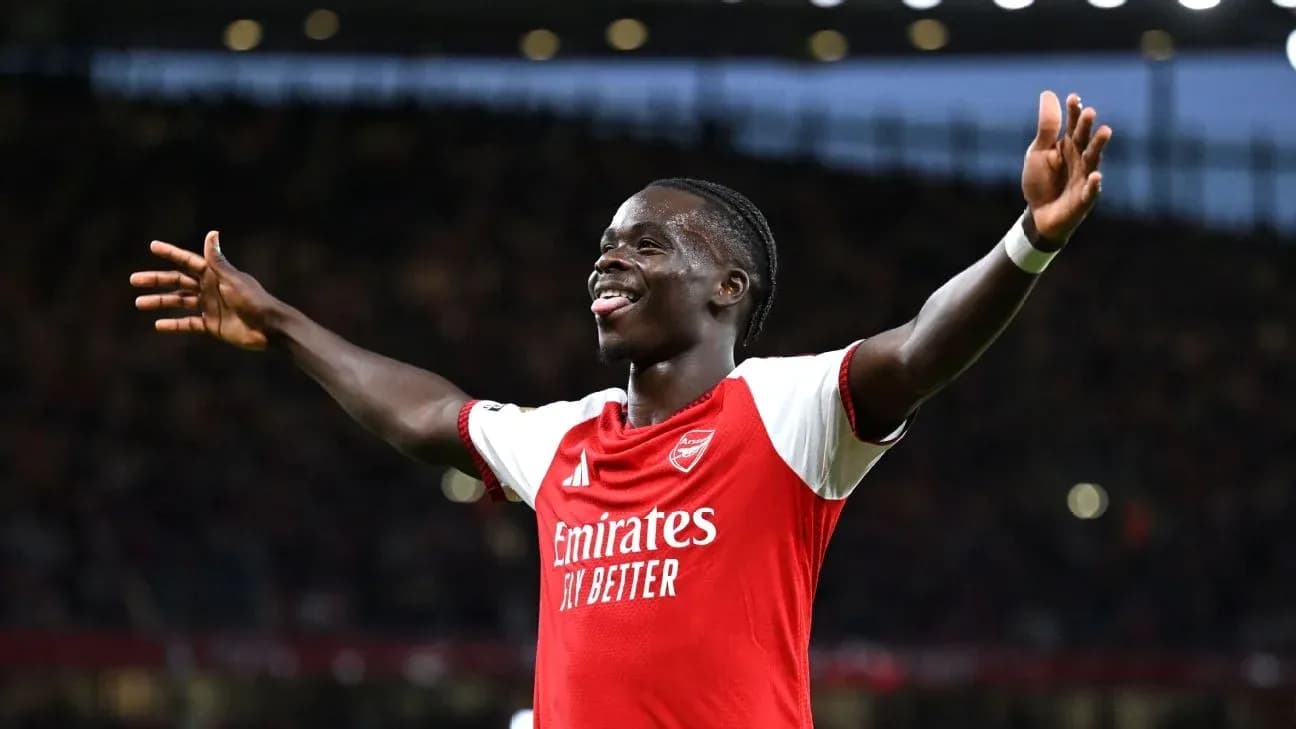 Arsenal player celebrating during a match Arsenal player celebrating during a match