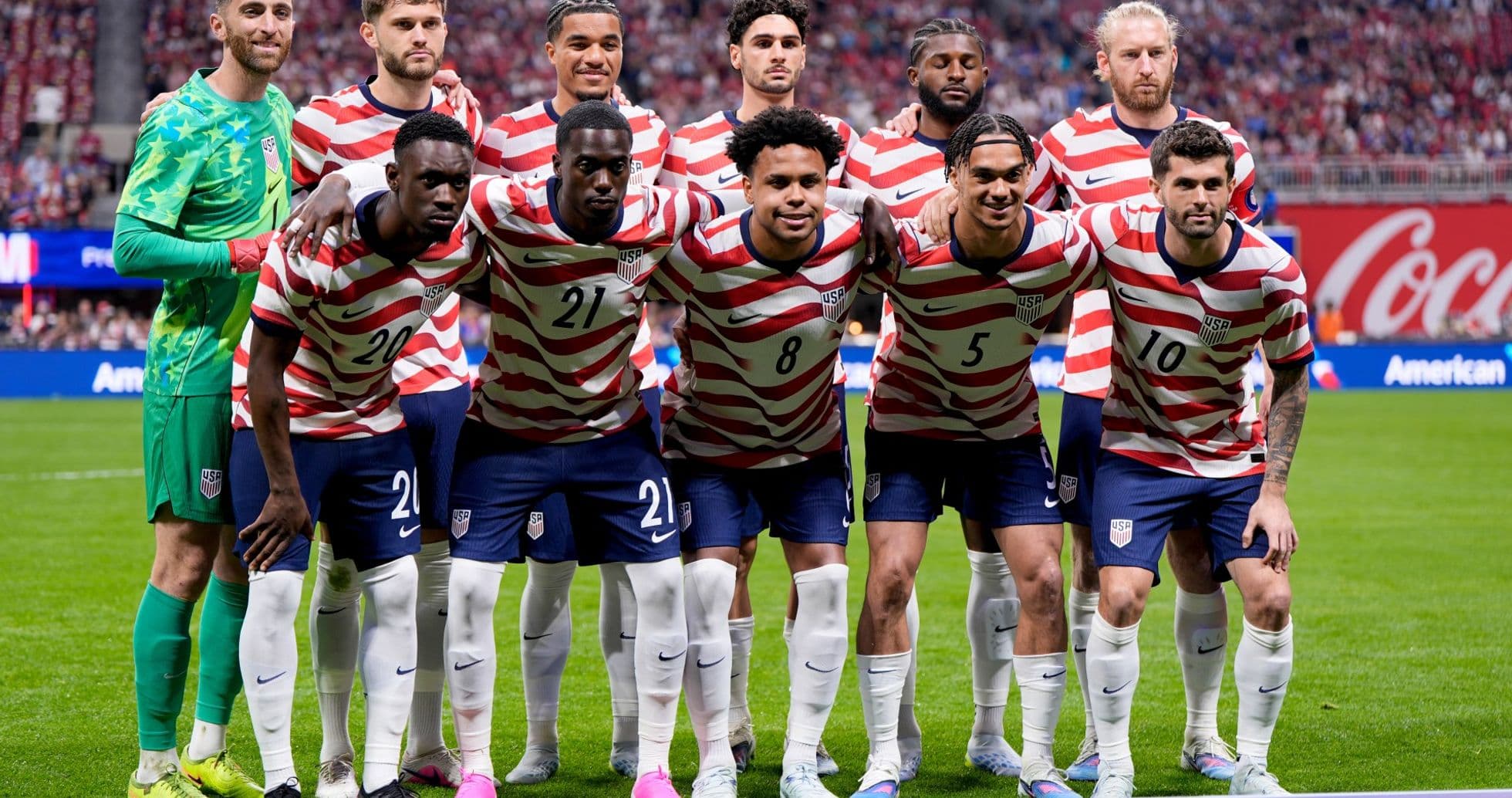 USA team posing before World Cup match USA team posing before World Cup match
