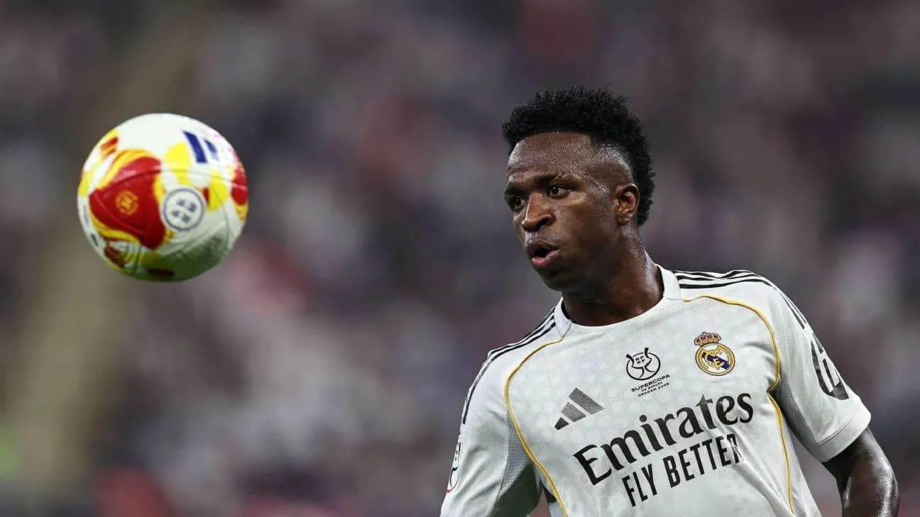 Vinicius Junior controlling the ball during match Vinicius Junior controlling the ball during match