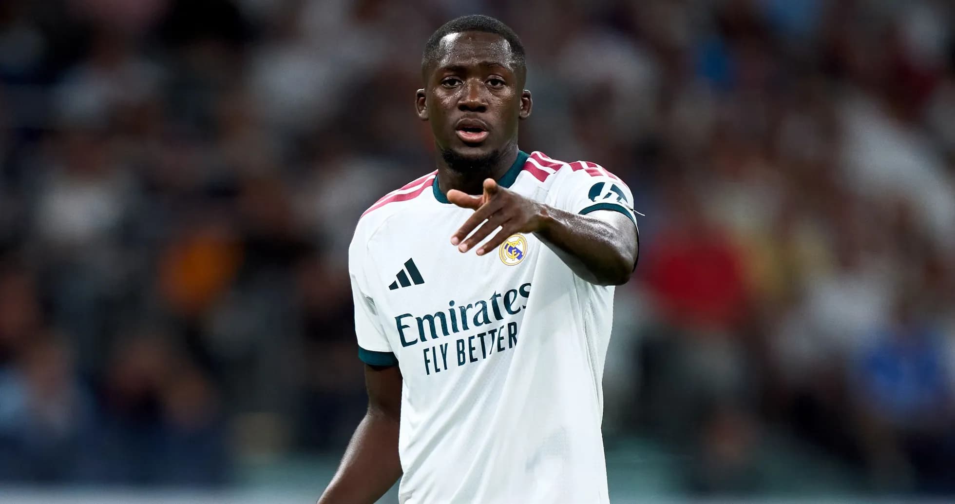 Player gesturing during match for Real Madrid Player gesturing during match for Real Madrid