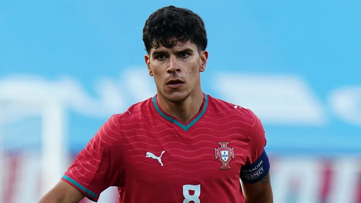Player in Portugal jersey during a match Player in Portugal jersey during a match