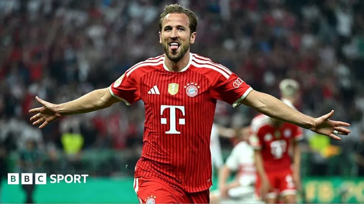 Player celebrating after scoring for Bayern Munich Player celebrating after scoring for Bayern Munich