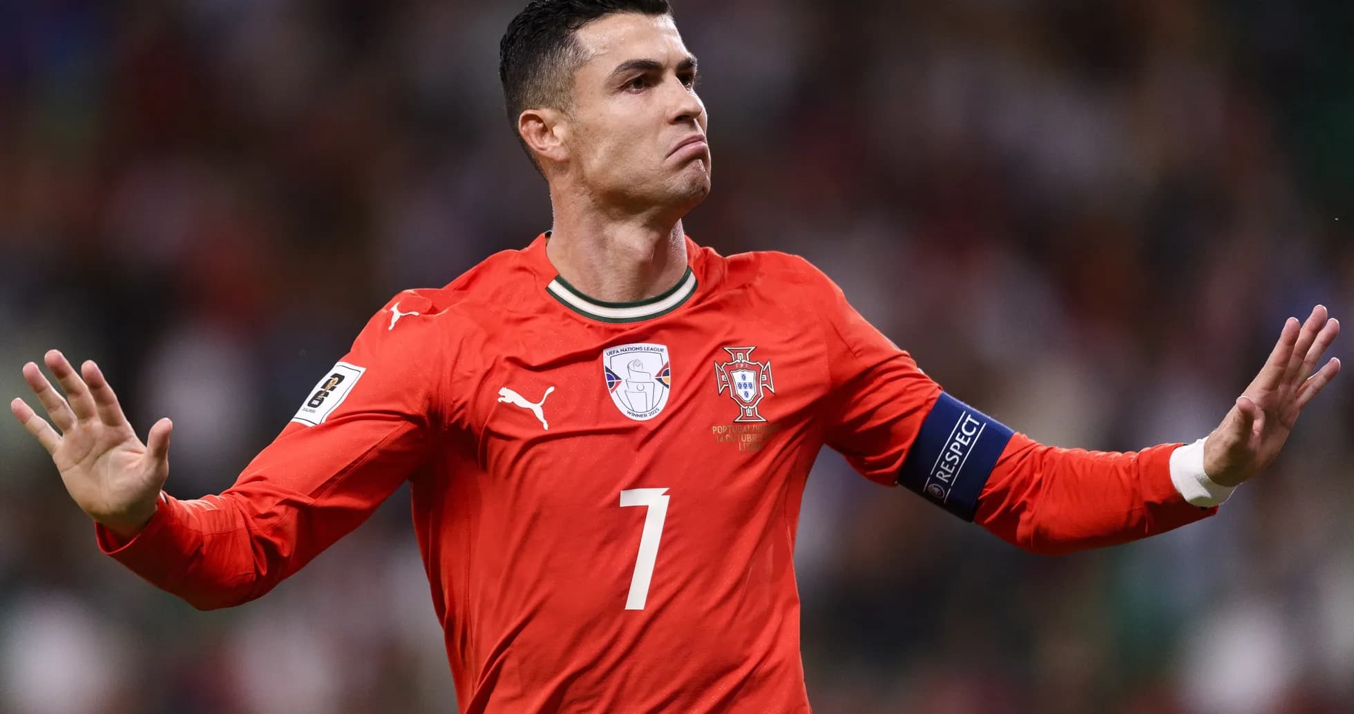 Cristiano Ronaldo celebrating during football match Cristiano Ronaldo celebrating during football match