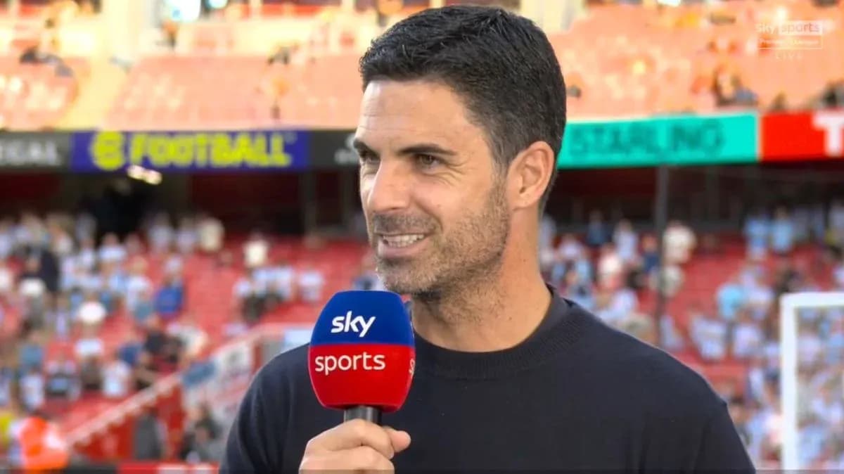 Manager speaking during pre-match interview on Sky Sports Manager speaking during pre-match interview on Sky Sports
