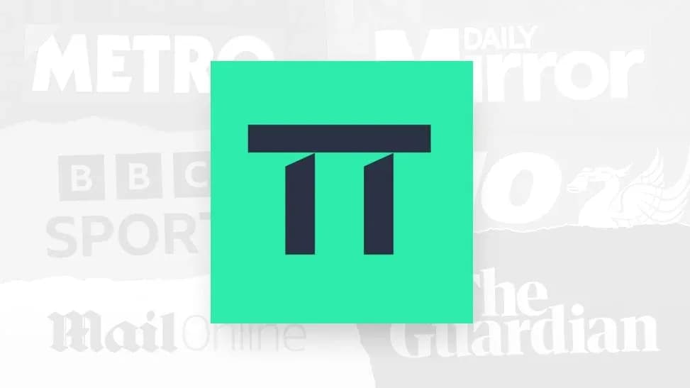 Logo of a sports news platform on a background Logo of a sports news platform on a background