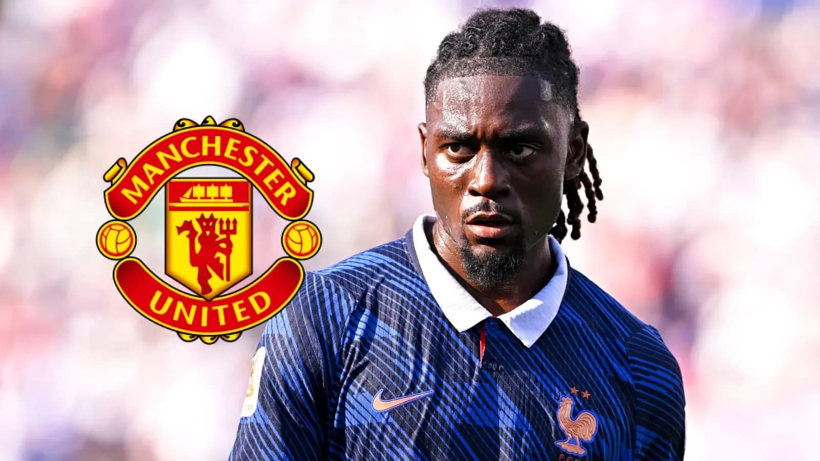 Player in Manchester United kit during match Player in Manchester United kit during match