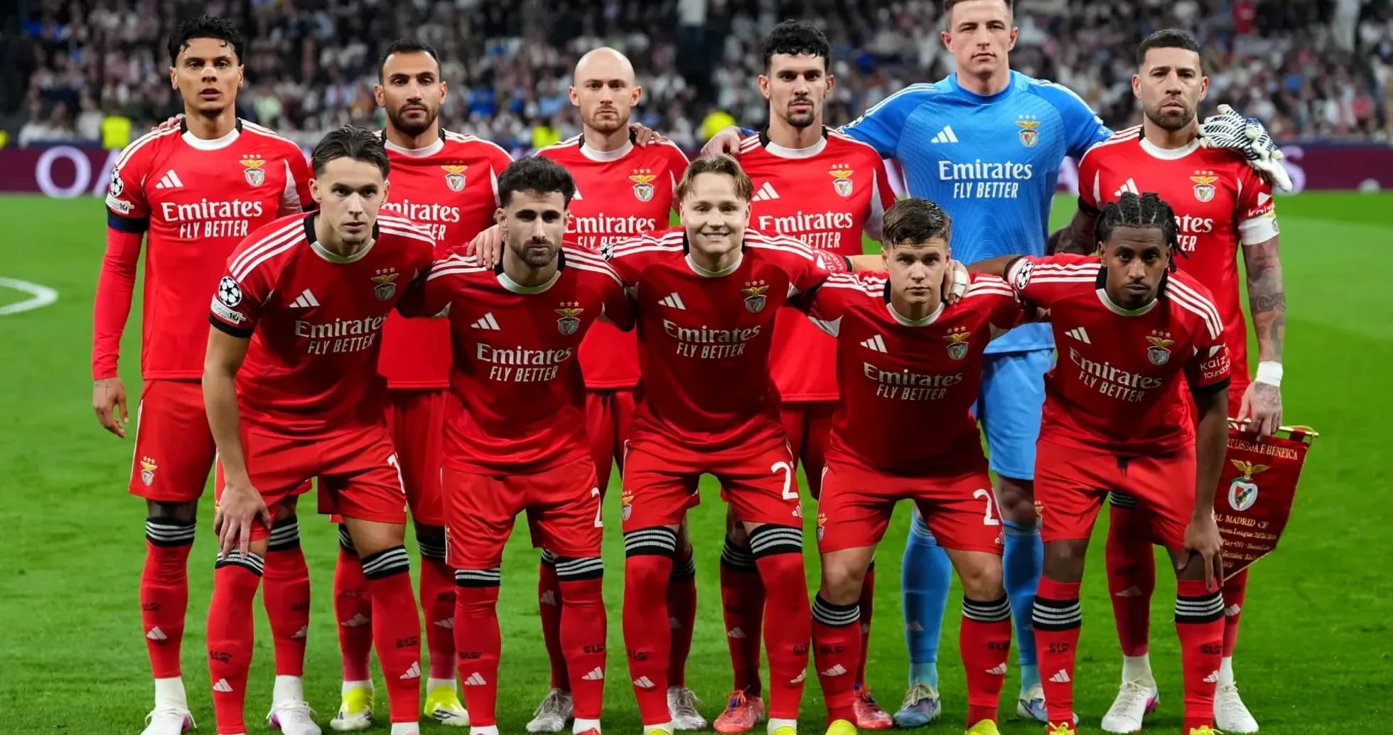 Benfica players posing for team photo Benfica players posing for team photo