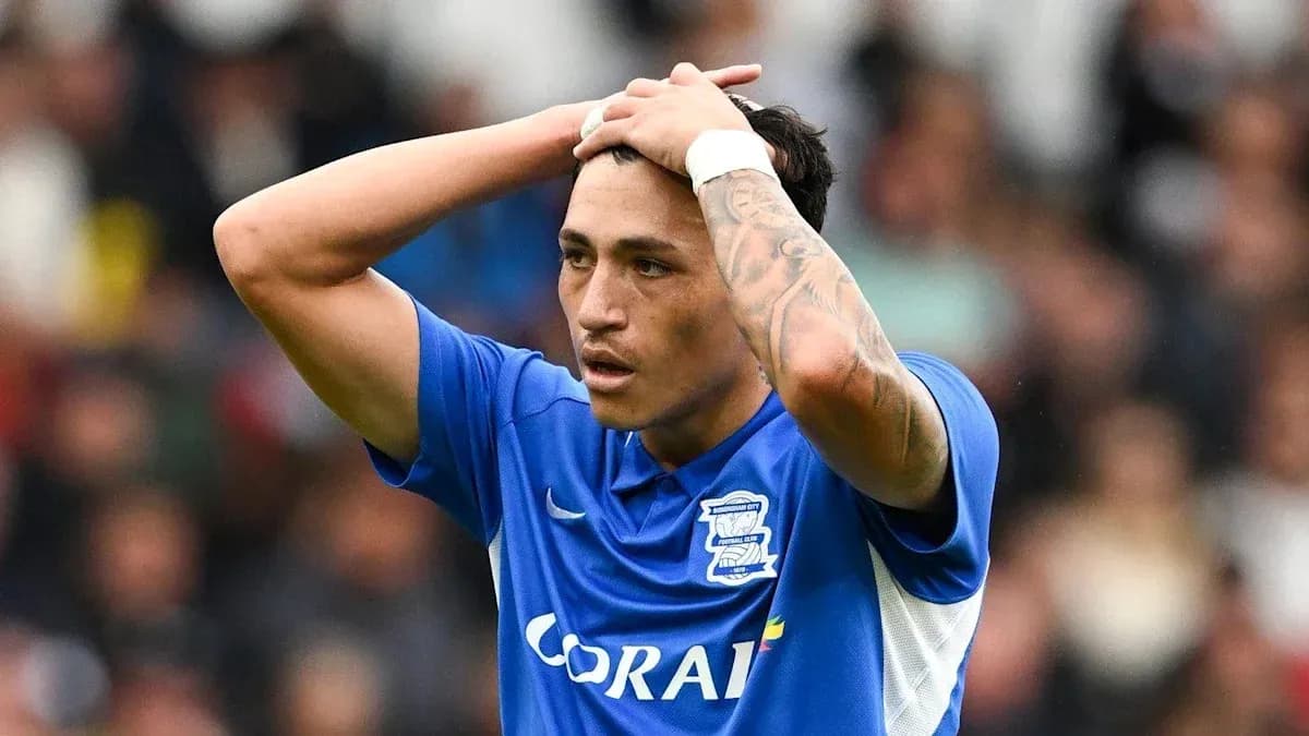 Birmingham City player reacts during a match Birmingham City player reacts during a match