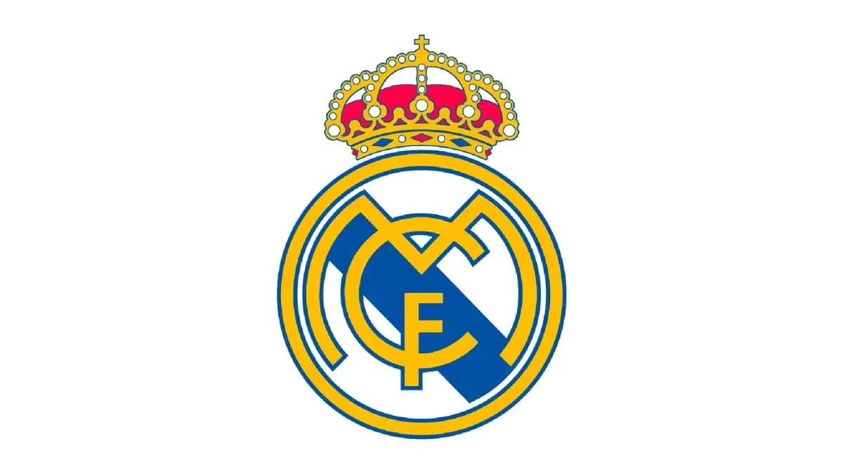 Real Madrid club logo with crown Real Madrid club logo with crown