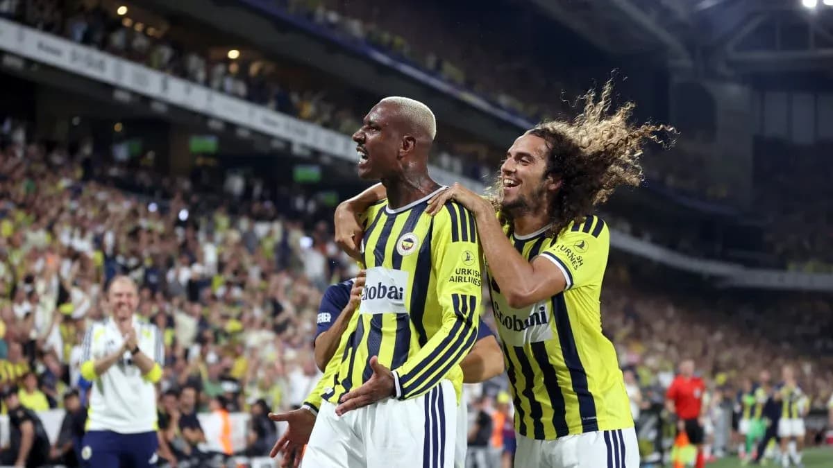 Fenerbahçe players celebrating a goal Fenerbahçe players celebrating a goal