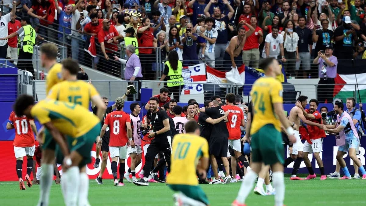 Players celebrating with fans after a match Players celebrating with fans after a match