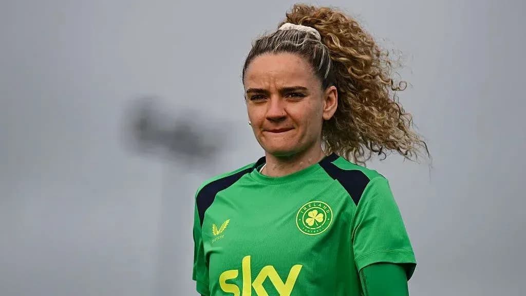 Goalkeeper in green kit during training session Goalkeeper in green kit during training session