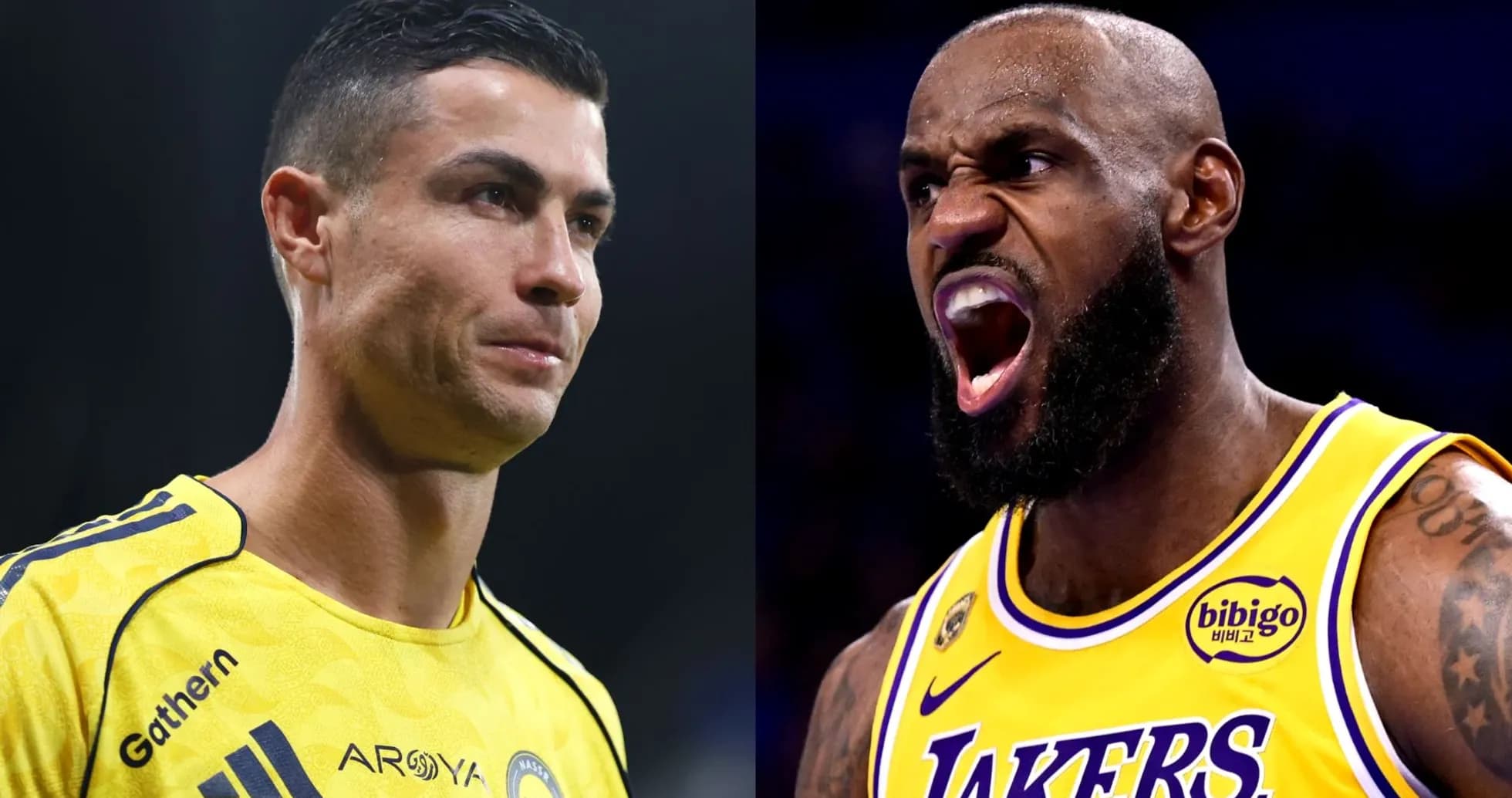 Cristiano Ronaldo and LeBron James side by side Cristiano Ronaldo and LeBron James side by side