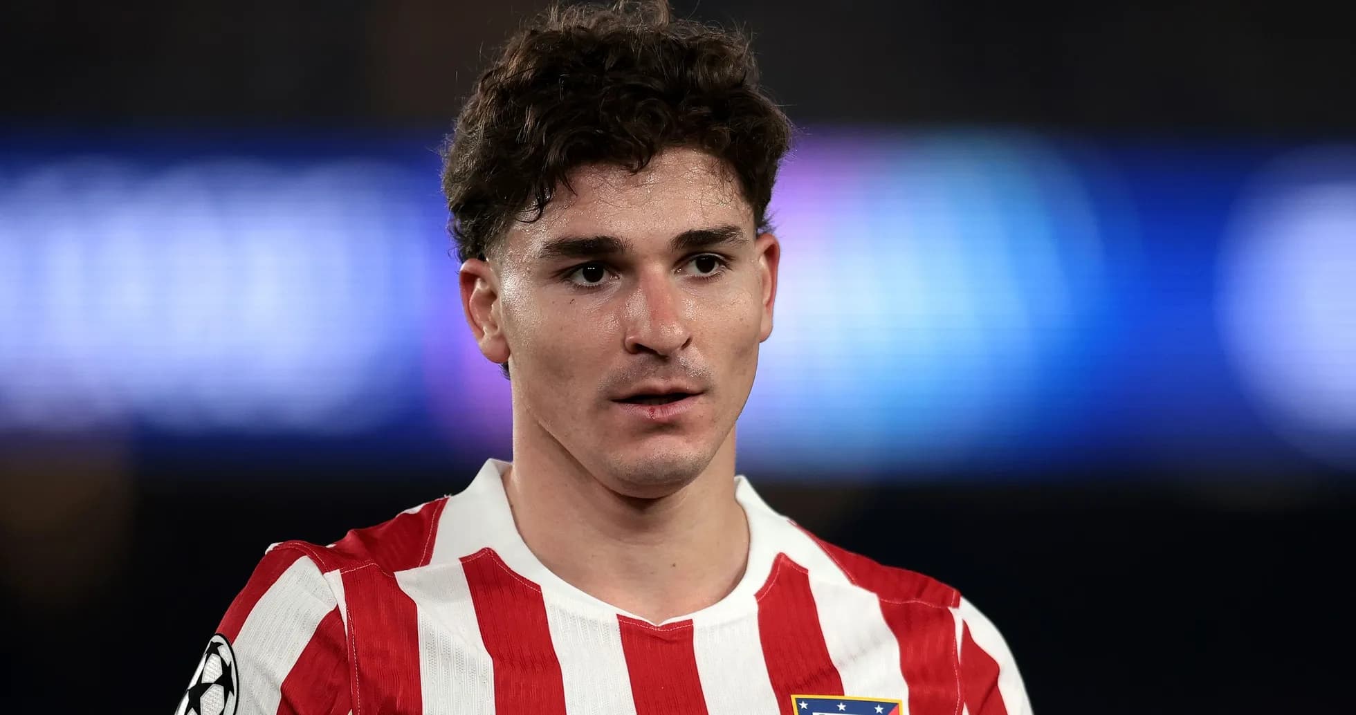 Player wearing Atlético Madrid jersey during match Player wearing Atlético Madrid jersey during match