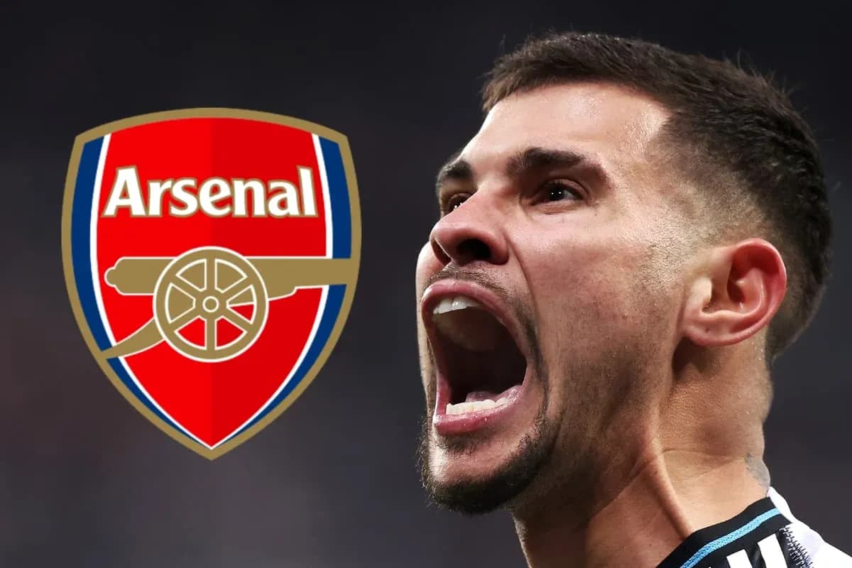 Player celebrating with Arsenal logo in background Player celebrating with Arsenal logo in background