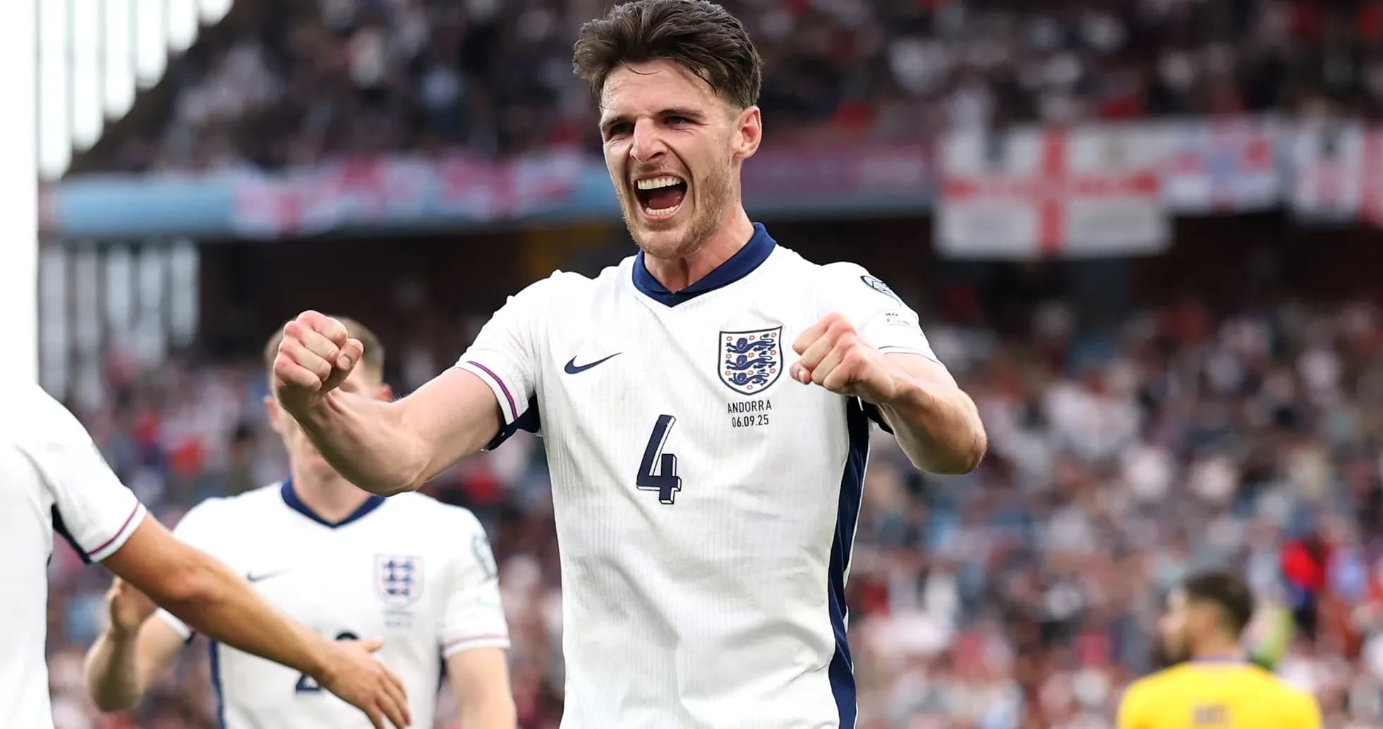 Player celebrating during England match against Andorra Player celebrating during England match against Andorra