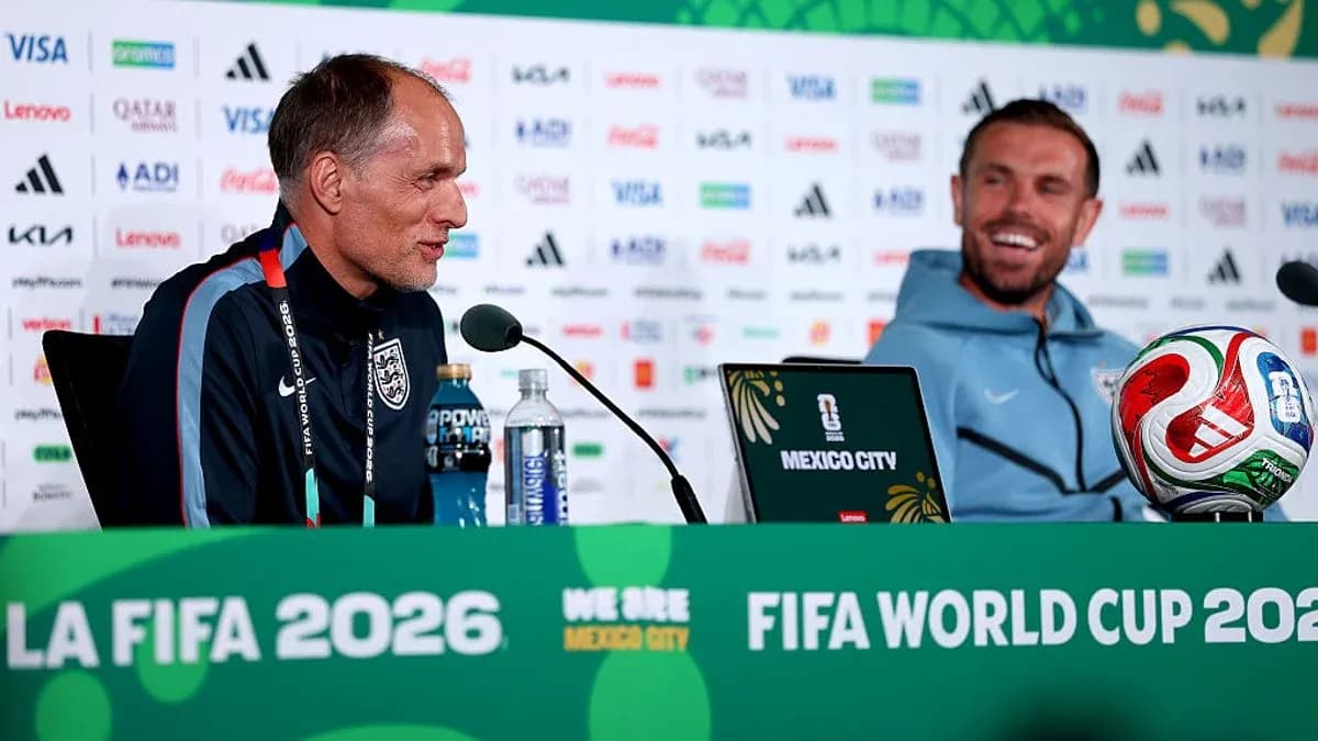 Two men at FIFA World Cup 2026 press conference Two men at FIFA World Cup 2026 press conference
