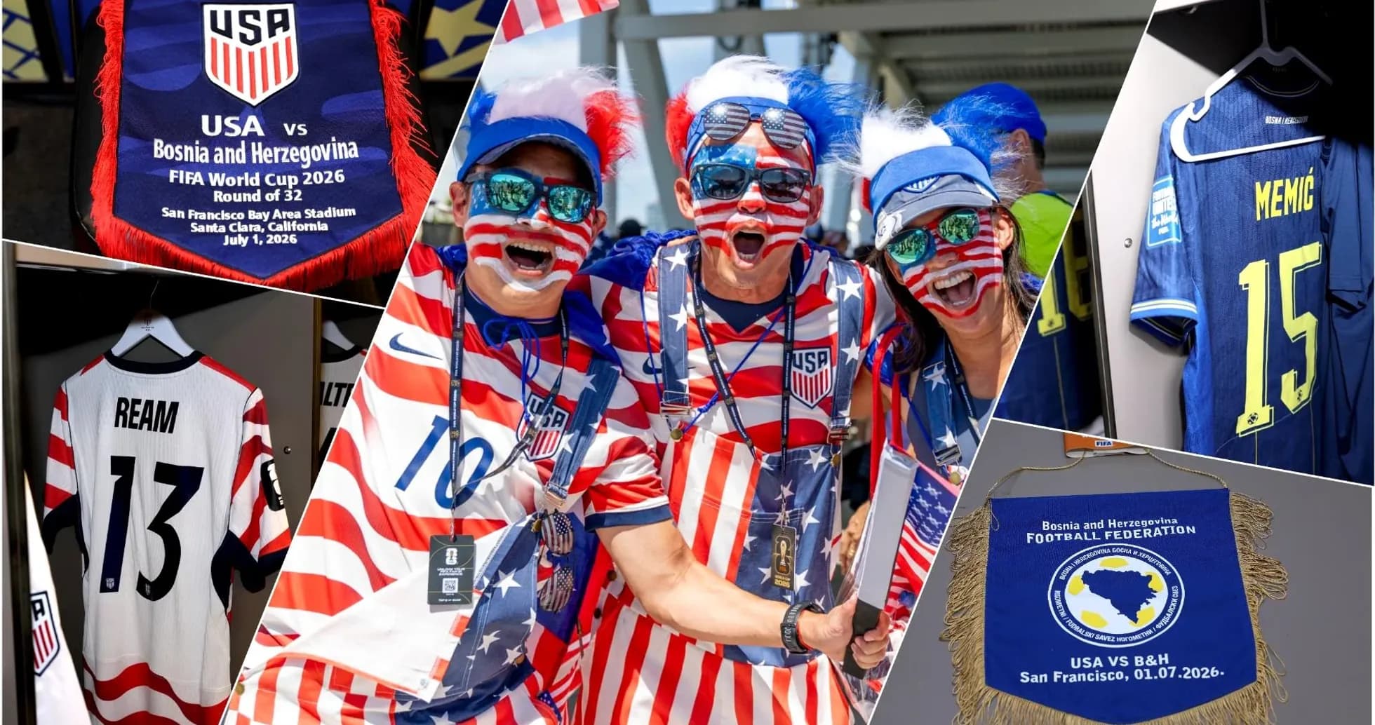Fans celebrating USA vs Bosnia match preparation Fans celebrating USA vs Bosnia match preparation