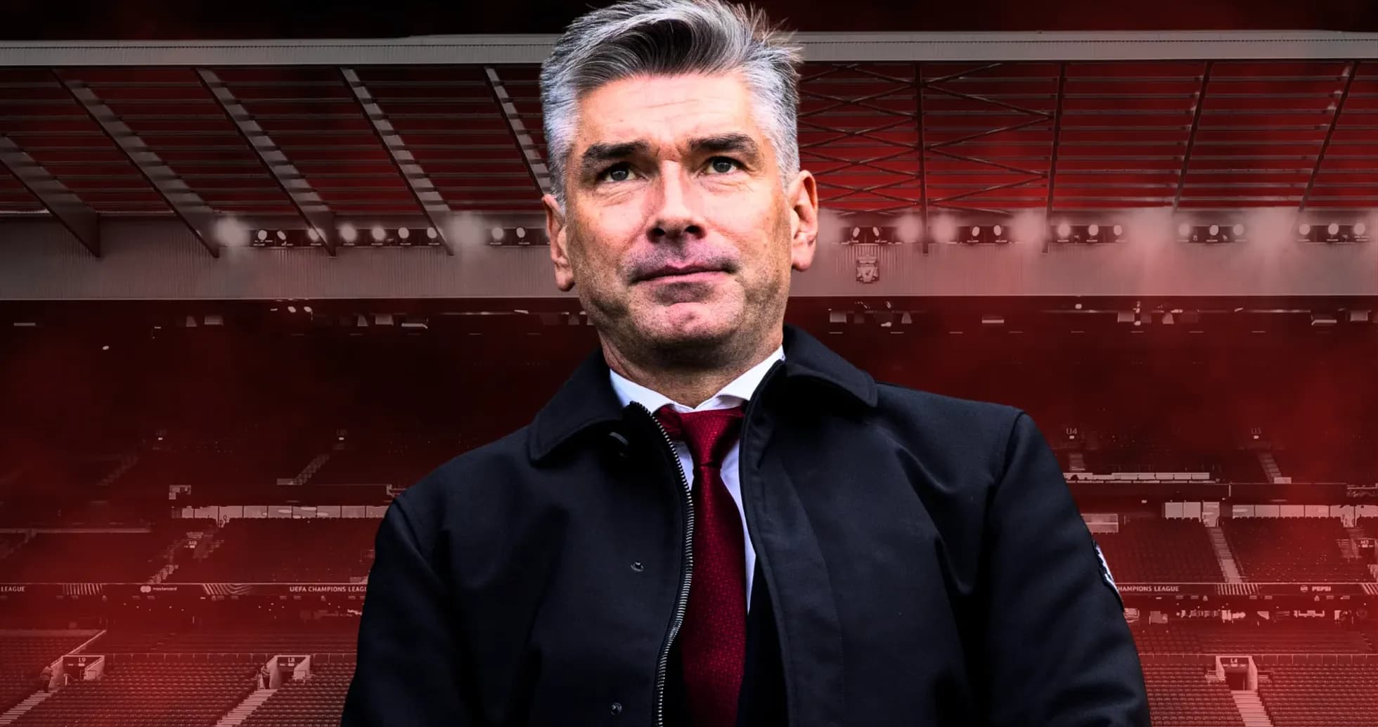 Coach standing in front of stadium backdrop Coach standing in front of stadium backdrop