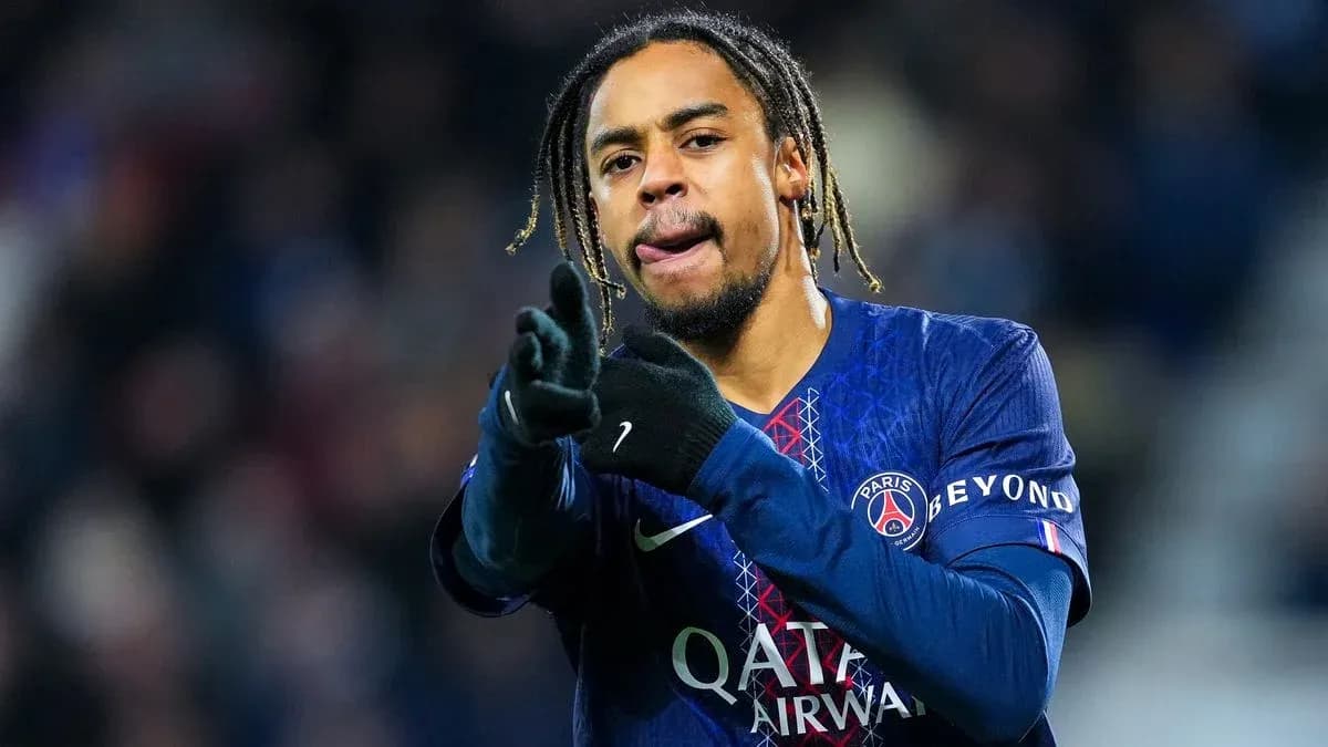 Player celebrating while wearing PSG jersey Player celebrating while wearing PSG jersey