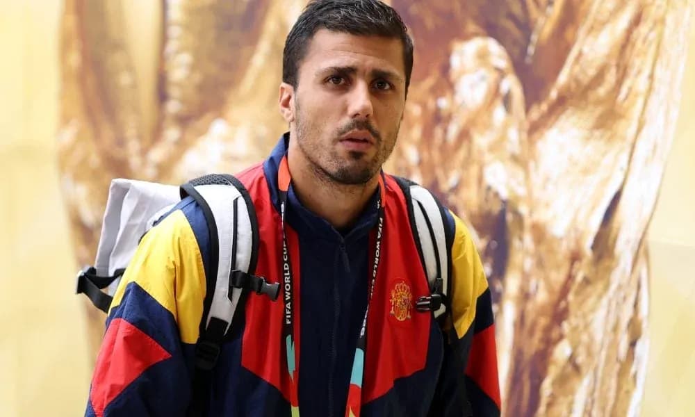 Athlete wearing national team jacket and backpack Athlete wearing national team jacket and backpack
