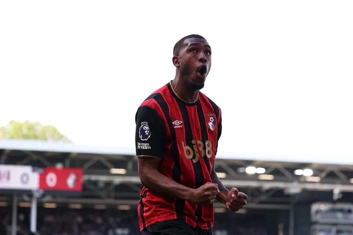 Bournemouth player celebrating after scoring a goal Bournemouth player celebrating after scoring a goal