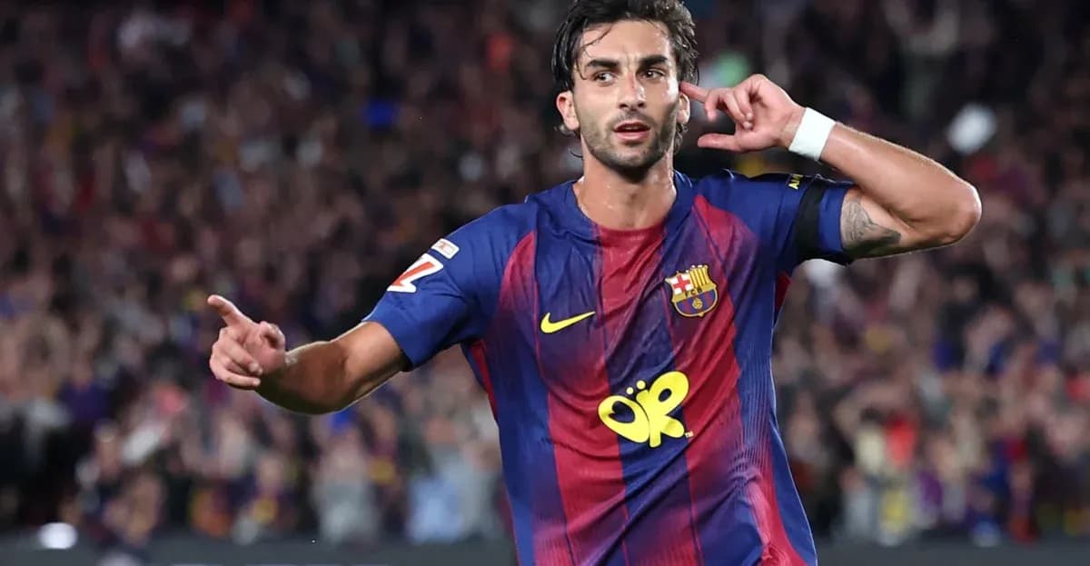 Player celebrating a goal for FC Barcelona Player celebrating a goal for FC Barcelona