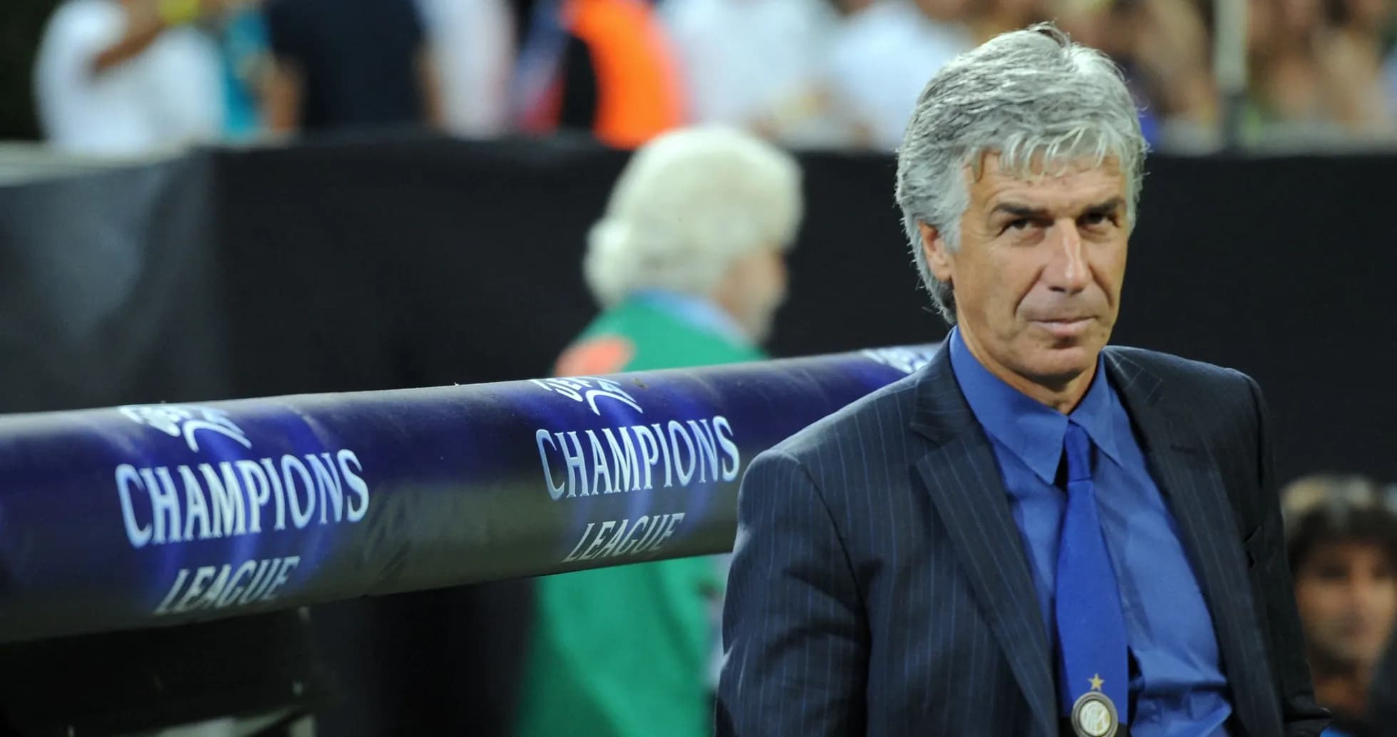 Coach on the sideline during Champions League match Coach on the sideline during Champions League match