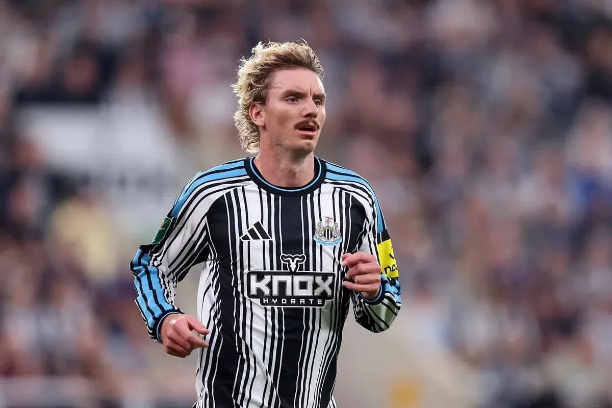 Newcastle player running during a match Newcastle player running during a match