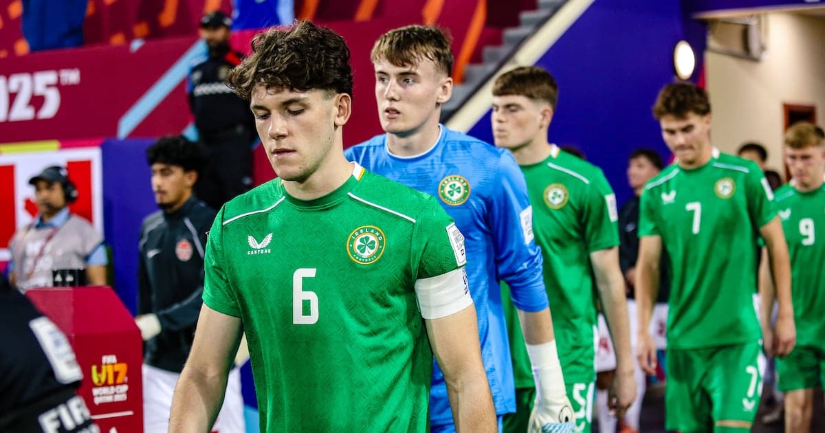 Irish players walking onto the field before match Irish players walking onto the field before match